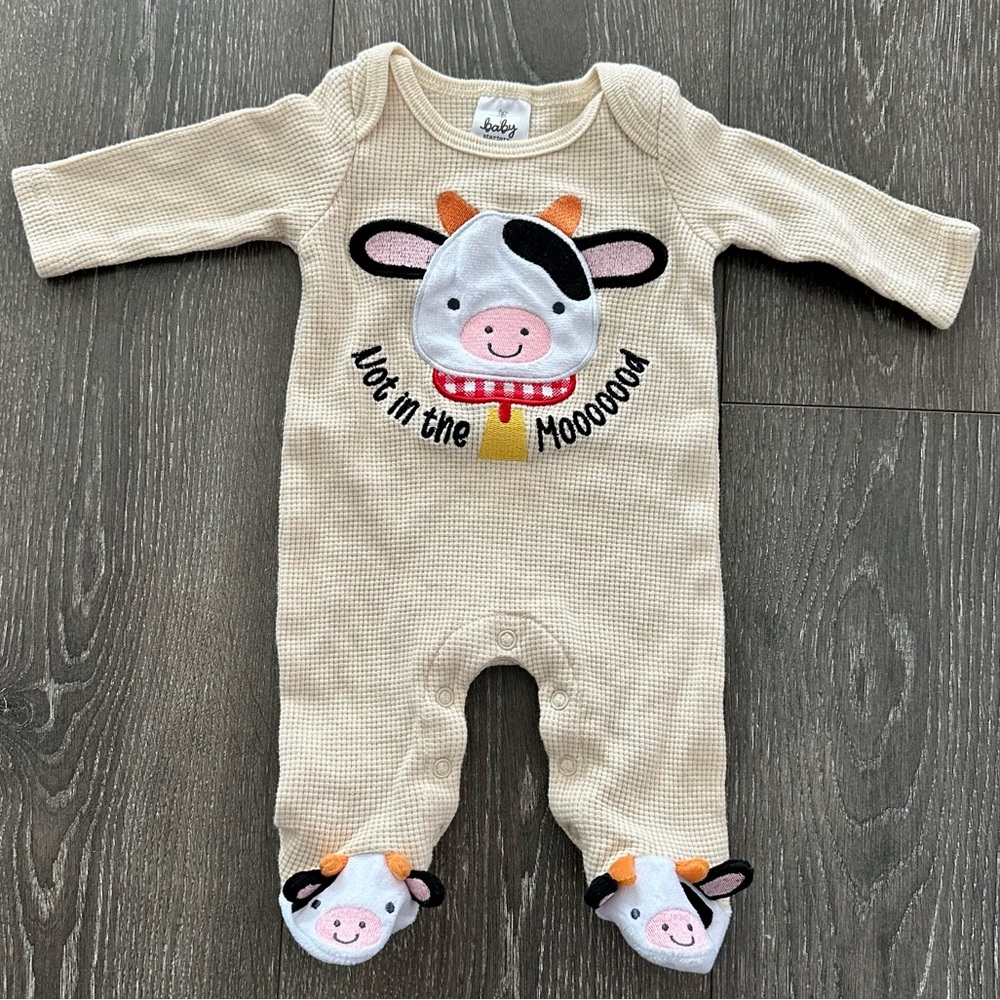 Baby Starters Beige Cow One Piece